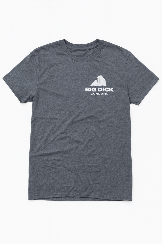 BIG DICK Condoms- Classic Tee (Heather Blue)